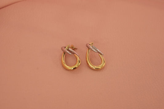 Arete tipo gota 25mm bicolor acero