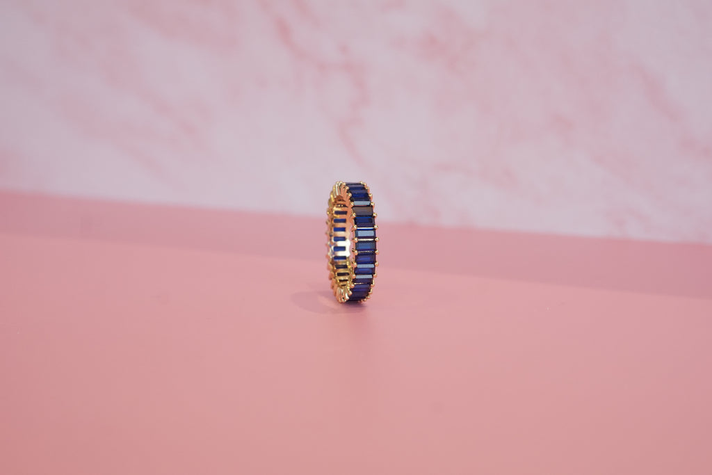 Churumbela gruesa zirconia azul