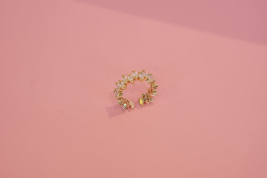 Anillo piedras corona