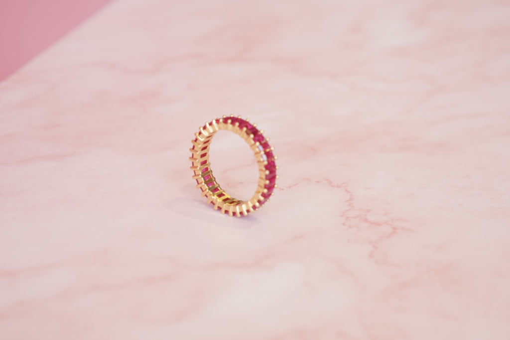 Churumbela gruesa zirconia Rosa