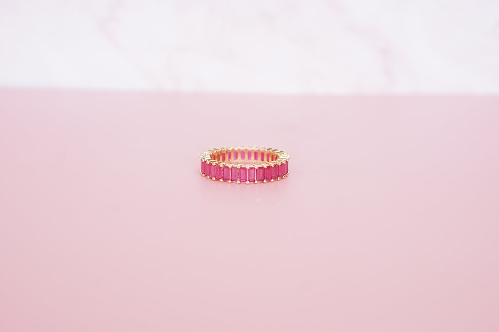 Churumbela gruesa zirconia Rosa