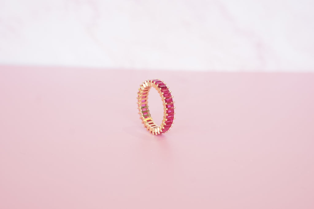 Churumbela gruesa zirconia Rosa