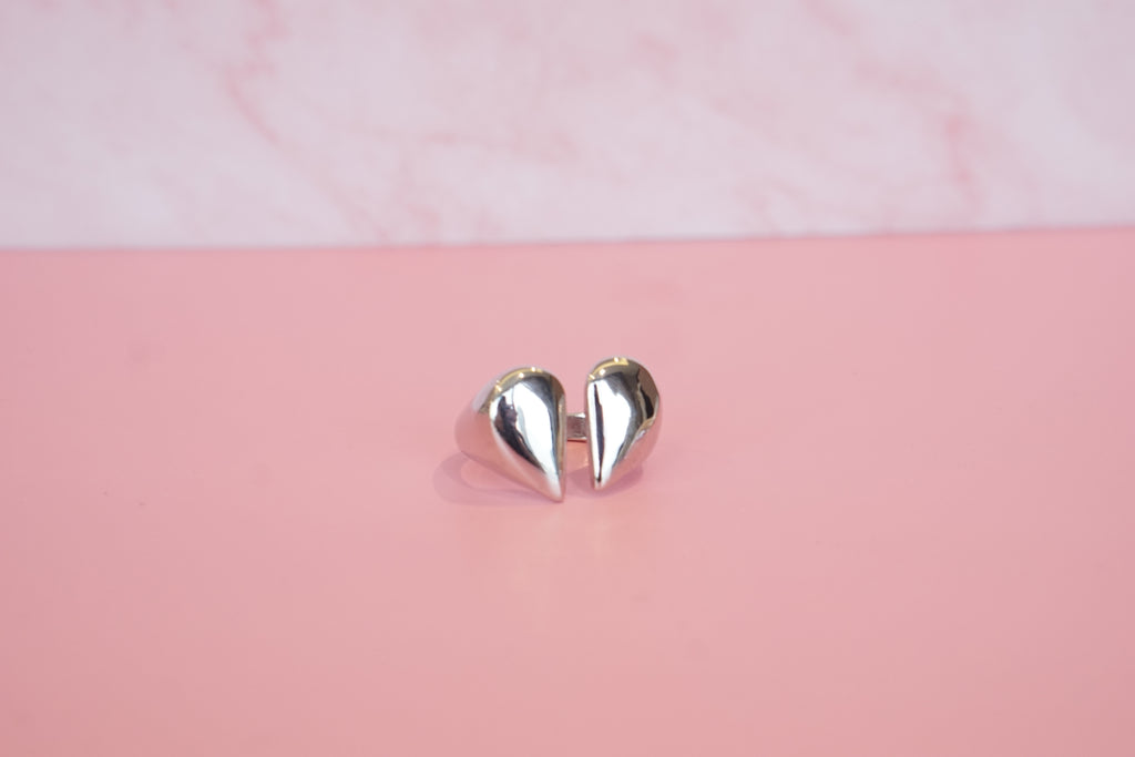 Anillo medio corazon