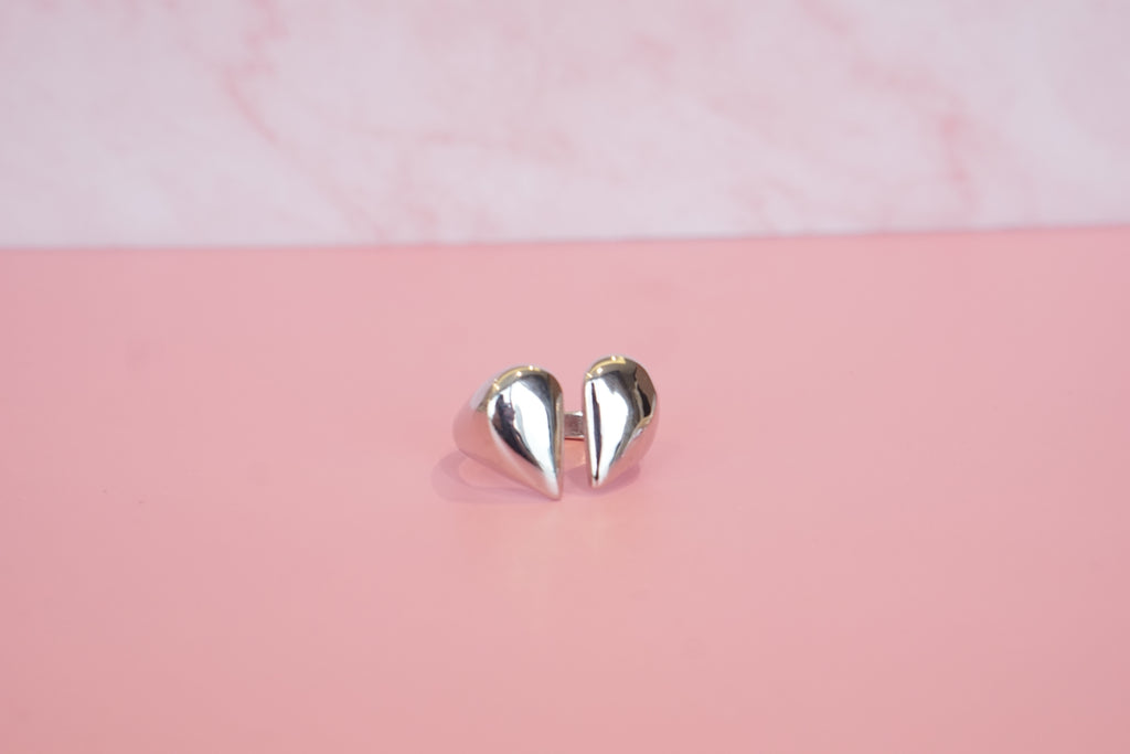 Anillo medio corazon