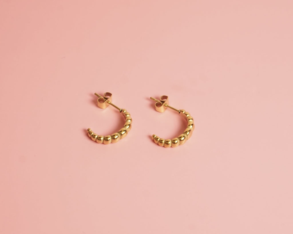 Croissant earrings acero