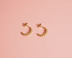 Croissant earrings acero