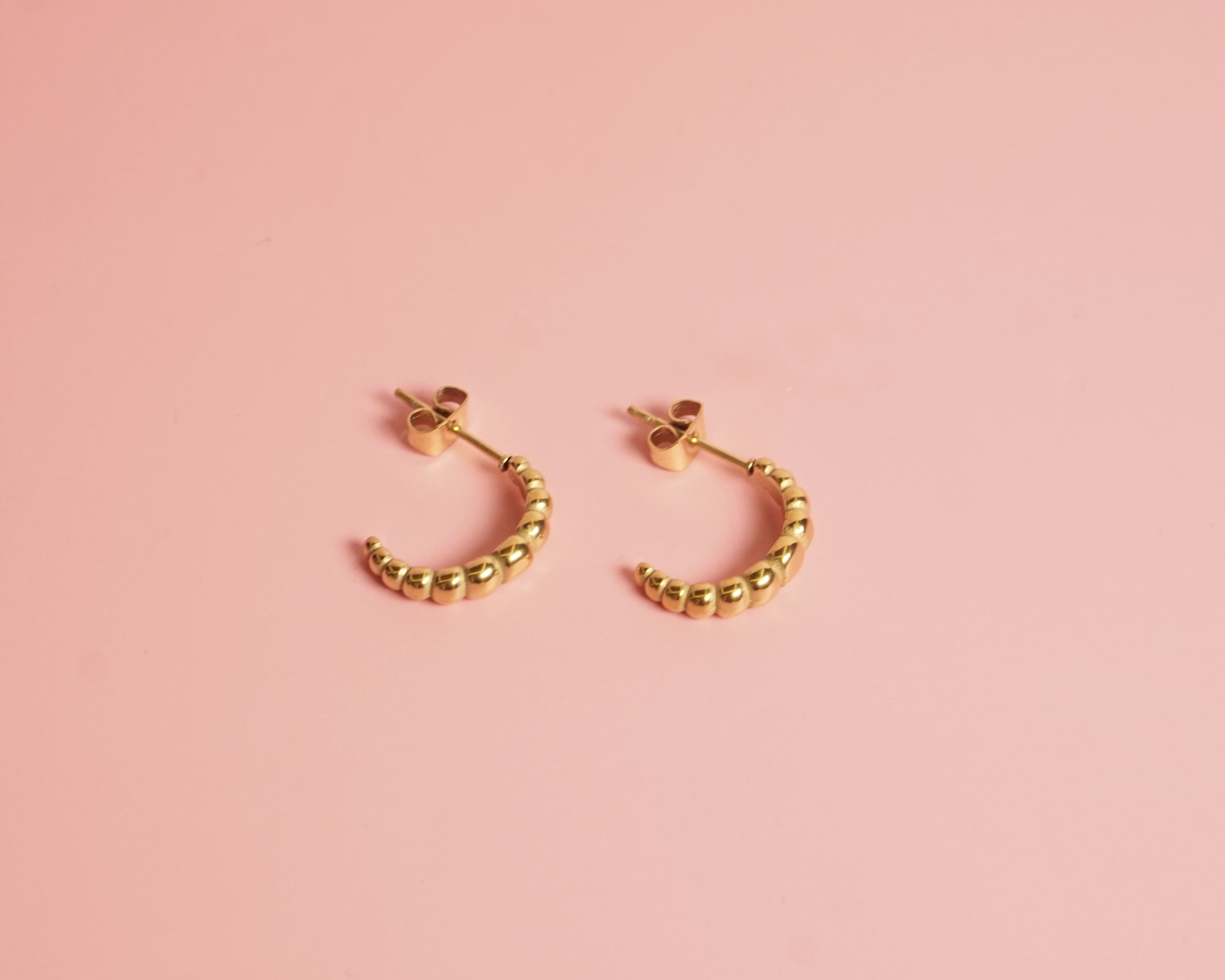 Croissant earrings acero