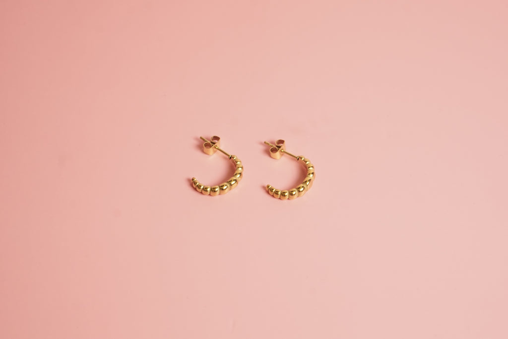 Croissant earrings acero