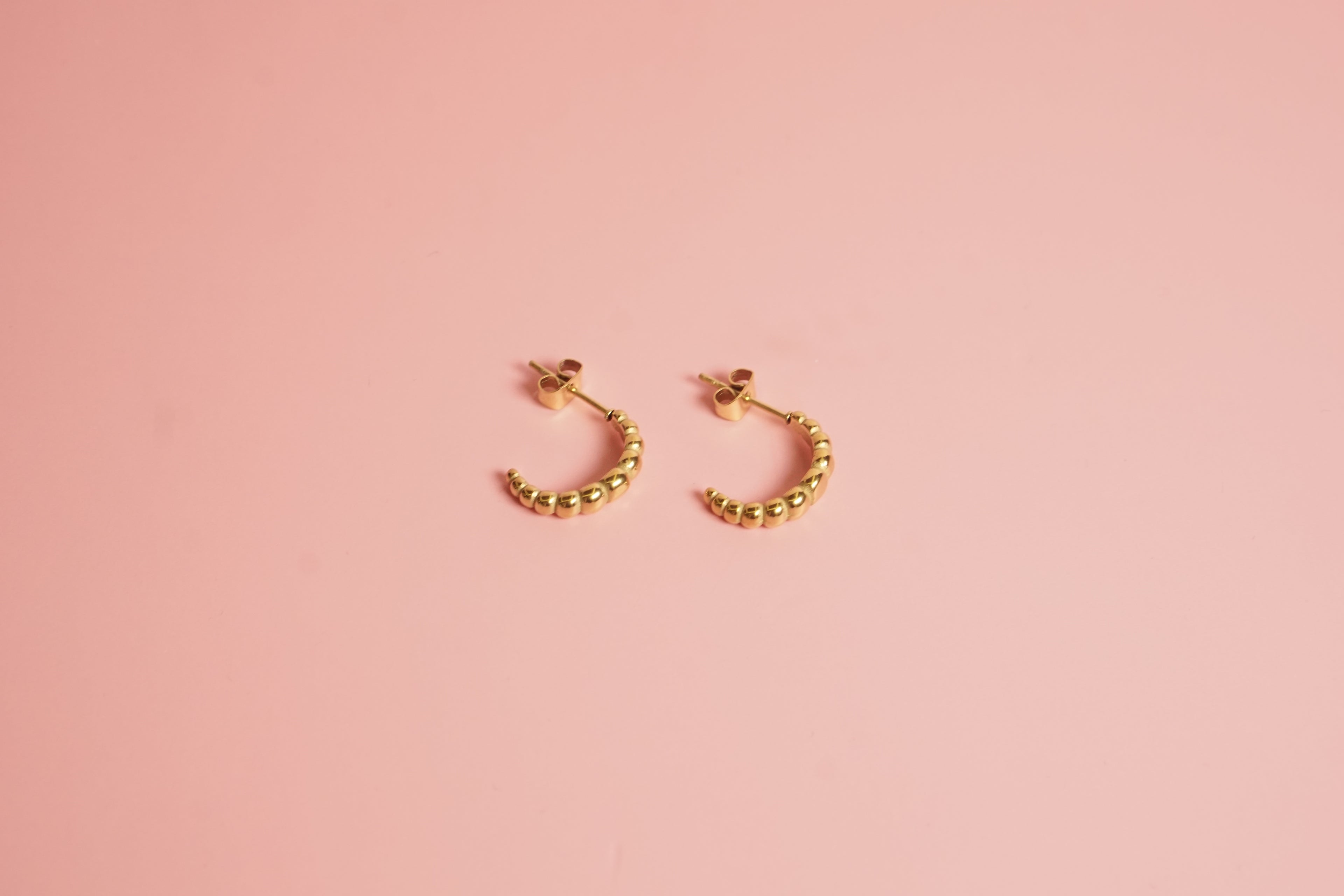 Croissant earrings acero