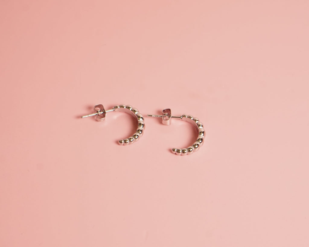 Croissant earrings acero