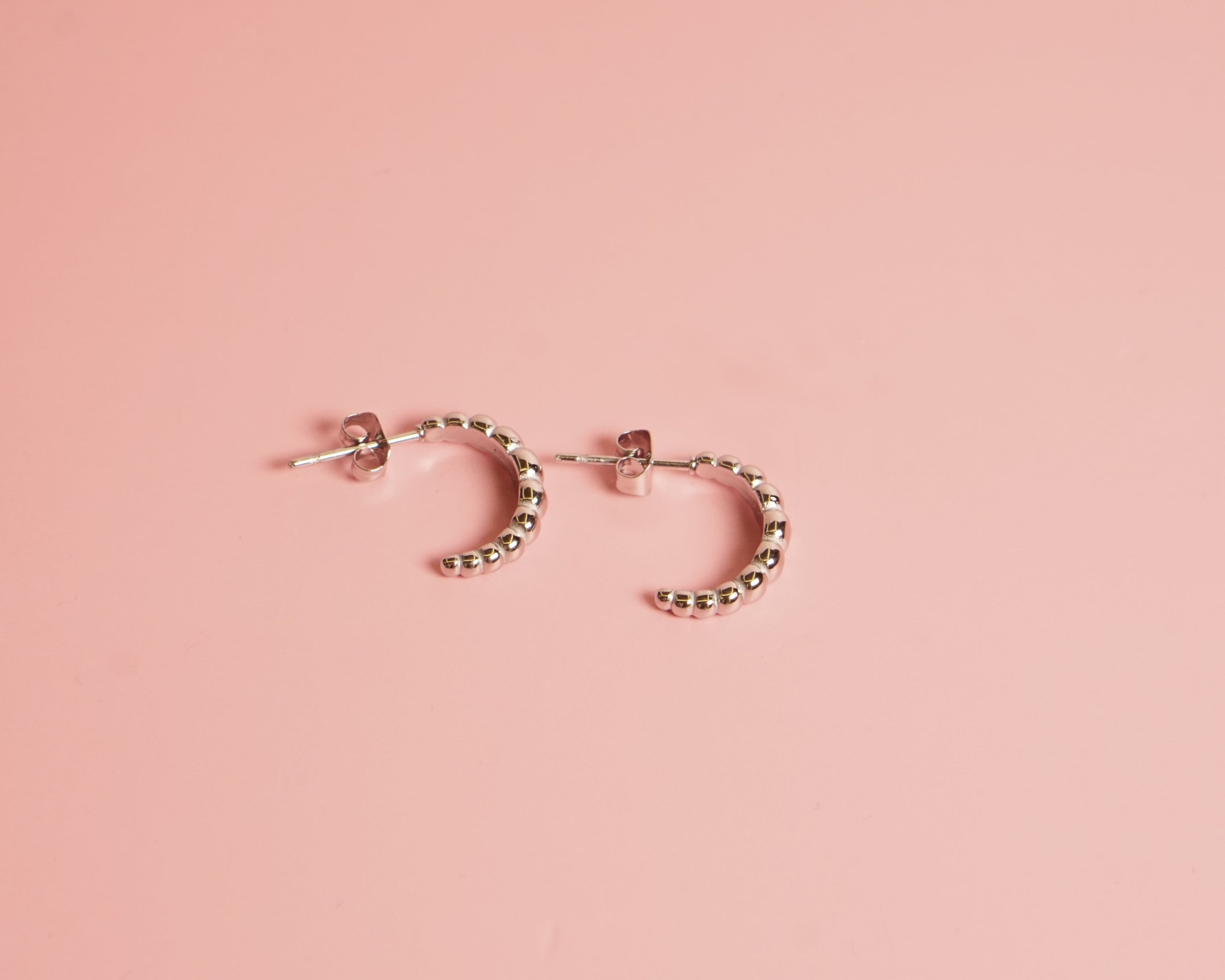 Croissant earrings acero