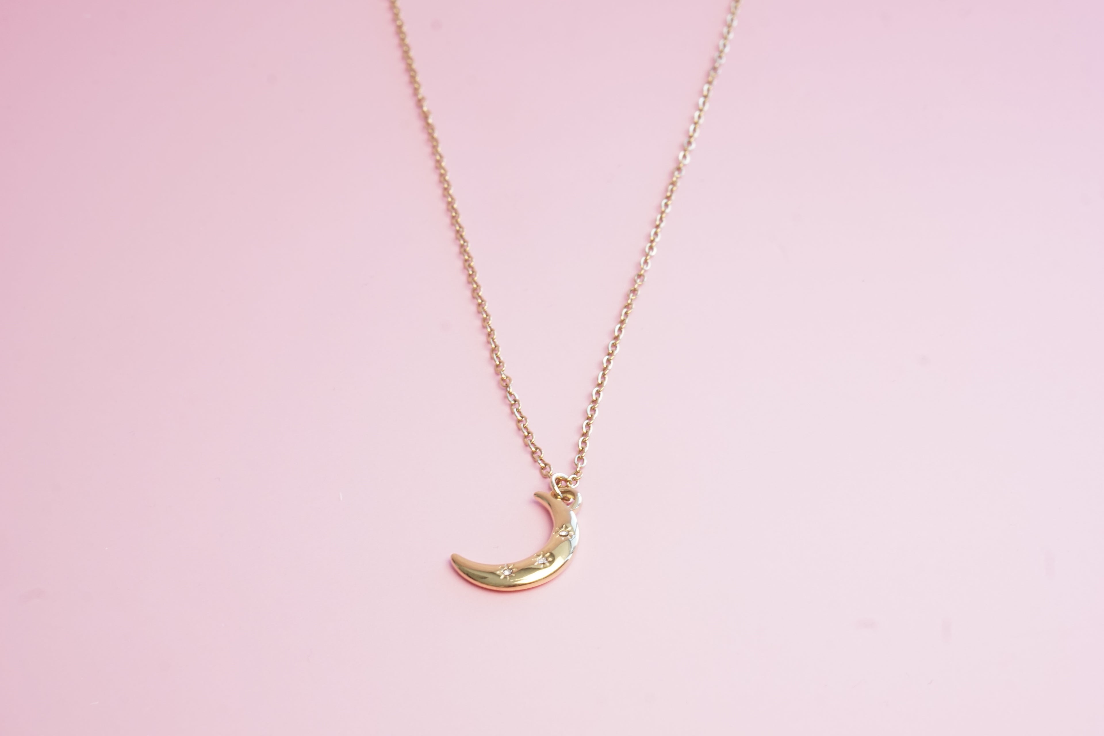 COLLAR DE LUNA CON ESTRELLAS Y CRISTALES 45-50C