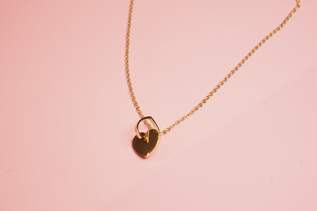 COLLAR DE CORAZONES ENTRELAZADOS 50-55CM/19CM