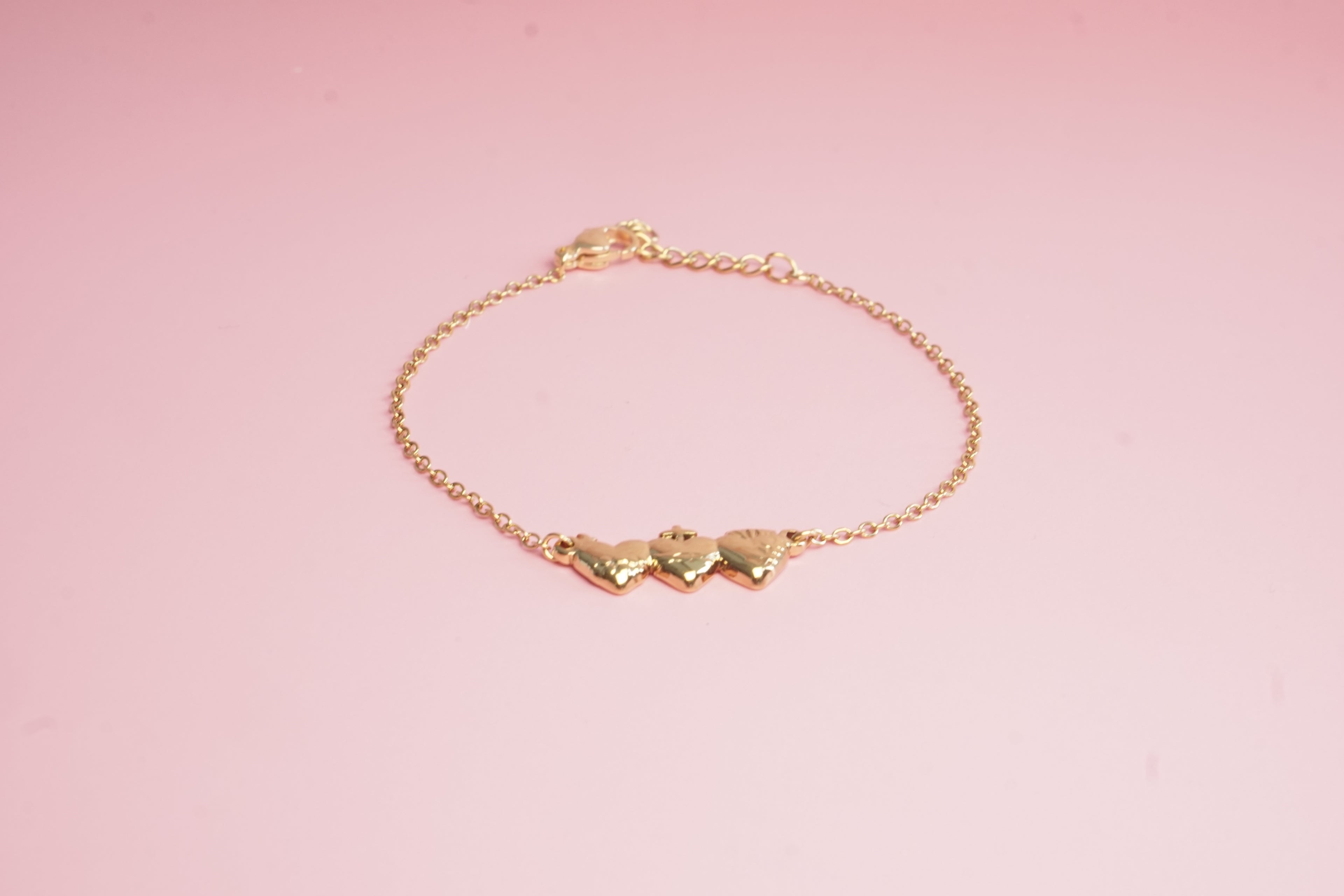 PULSERA DE TRIPLE SAGRADO CORAZON 17-20CM DOR