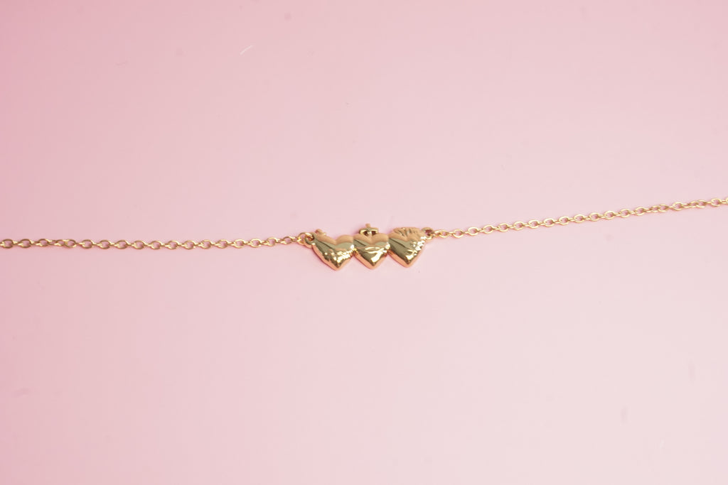 PULSERA DE TRIPLE SAGRADO CORAZON 17-20CM DOR