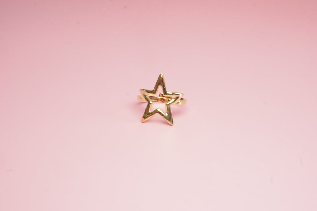 ANILLO AJUSTABLE CON SILUETA DE ESTRELLA 20MM