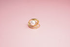 ANILLO AJUSTABLE IRREGULAR CON PERLA 20MM DORA
