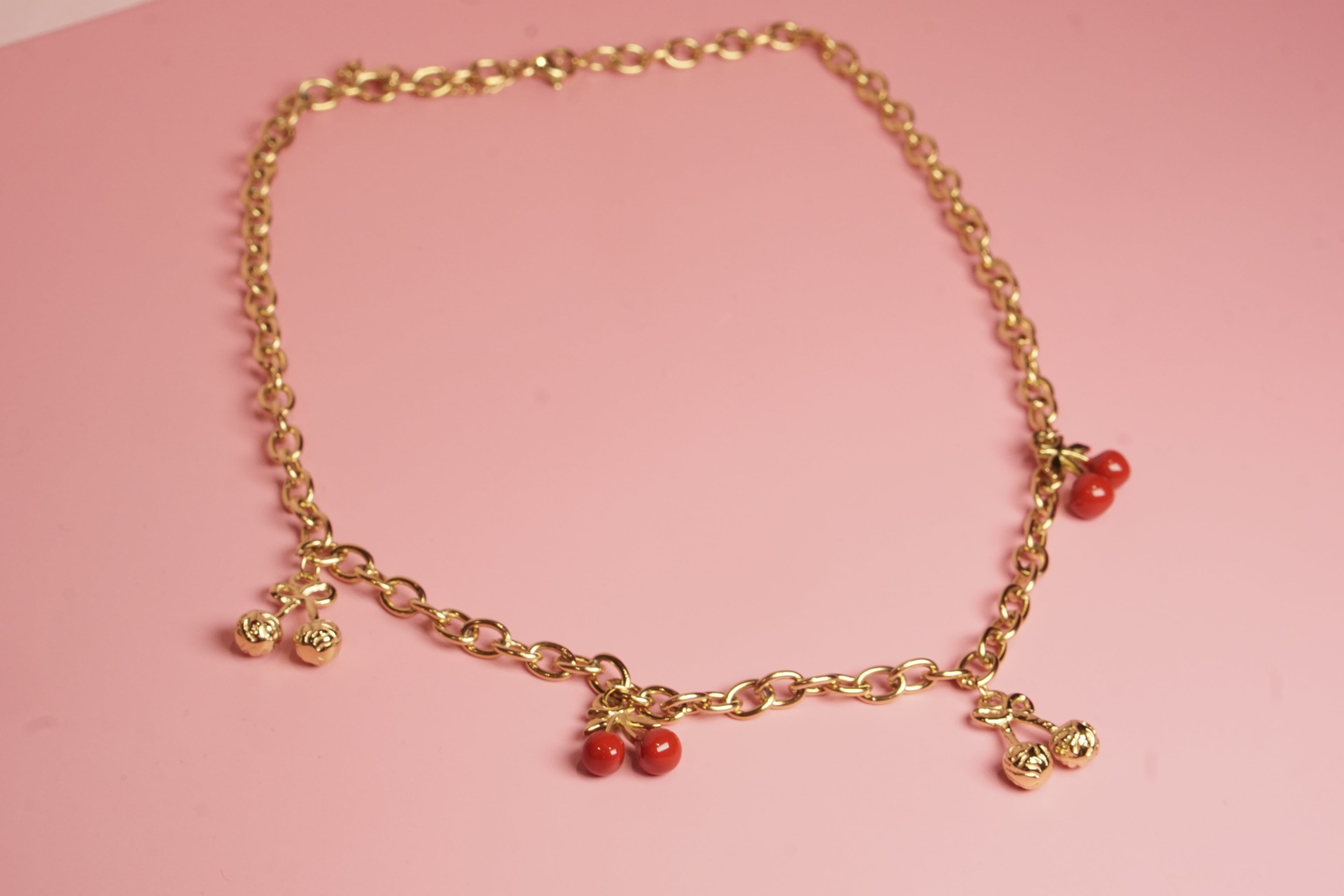 COLLAR DE CEREZAS ESMALTADAS 45-50CM/15MM