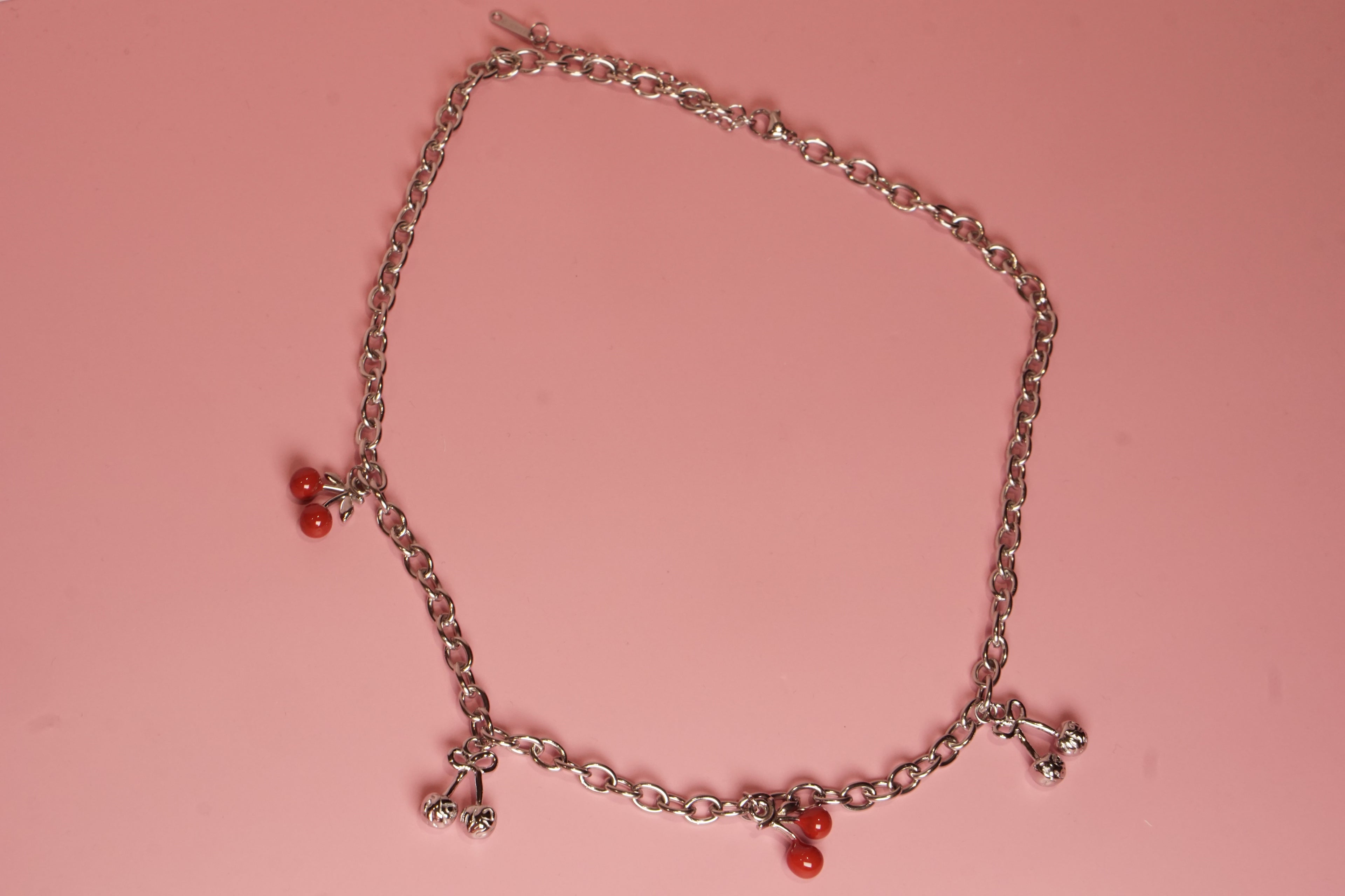 COLLAR DE CEREZAS ESMALTADAS 45-50CM/15MM