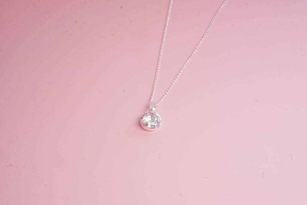 Collar plata circulo