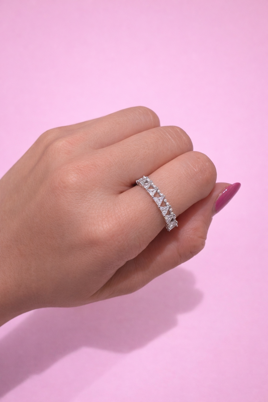 Anillo churumbela plateada ajustable