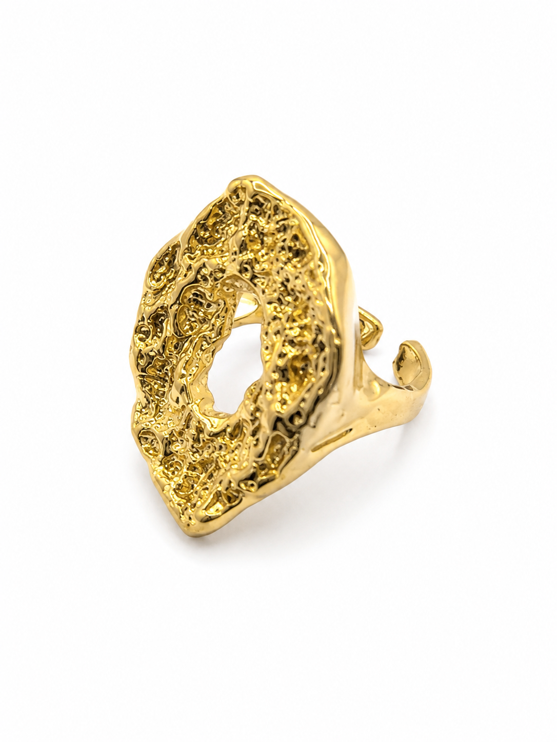 Anillo acero inoxidable ovalo irregular