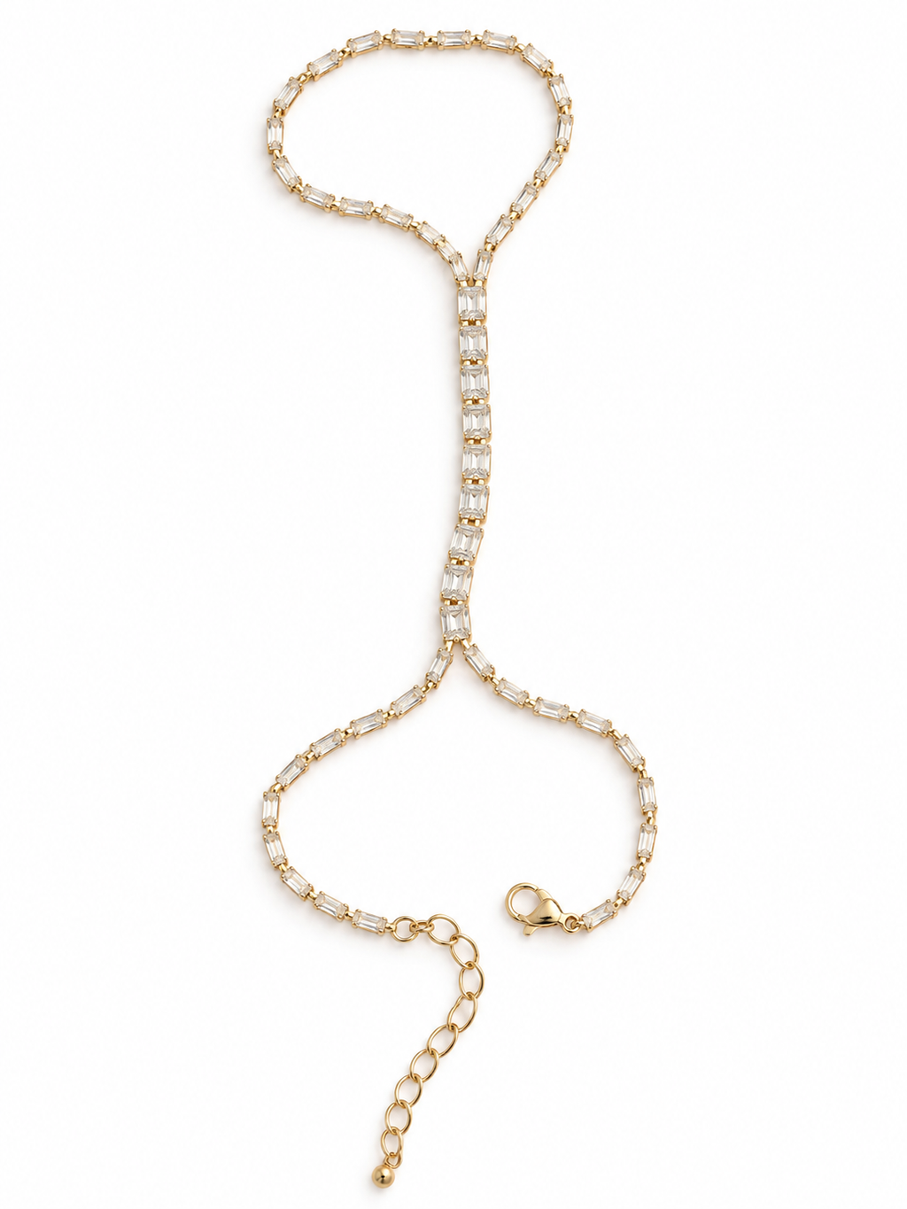 Hand chain tennis style fondo dorado