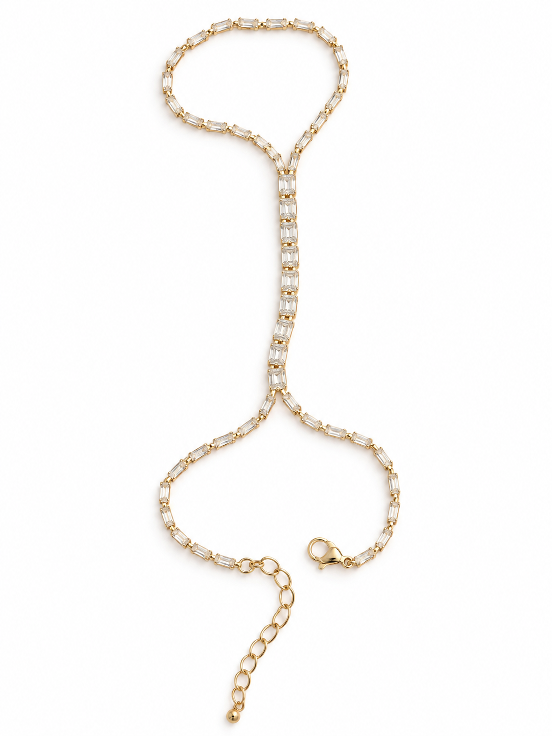 Hand chain tennis style fondo dorado