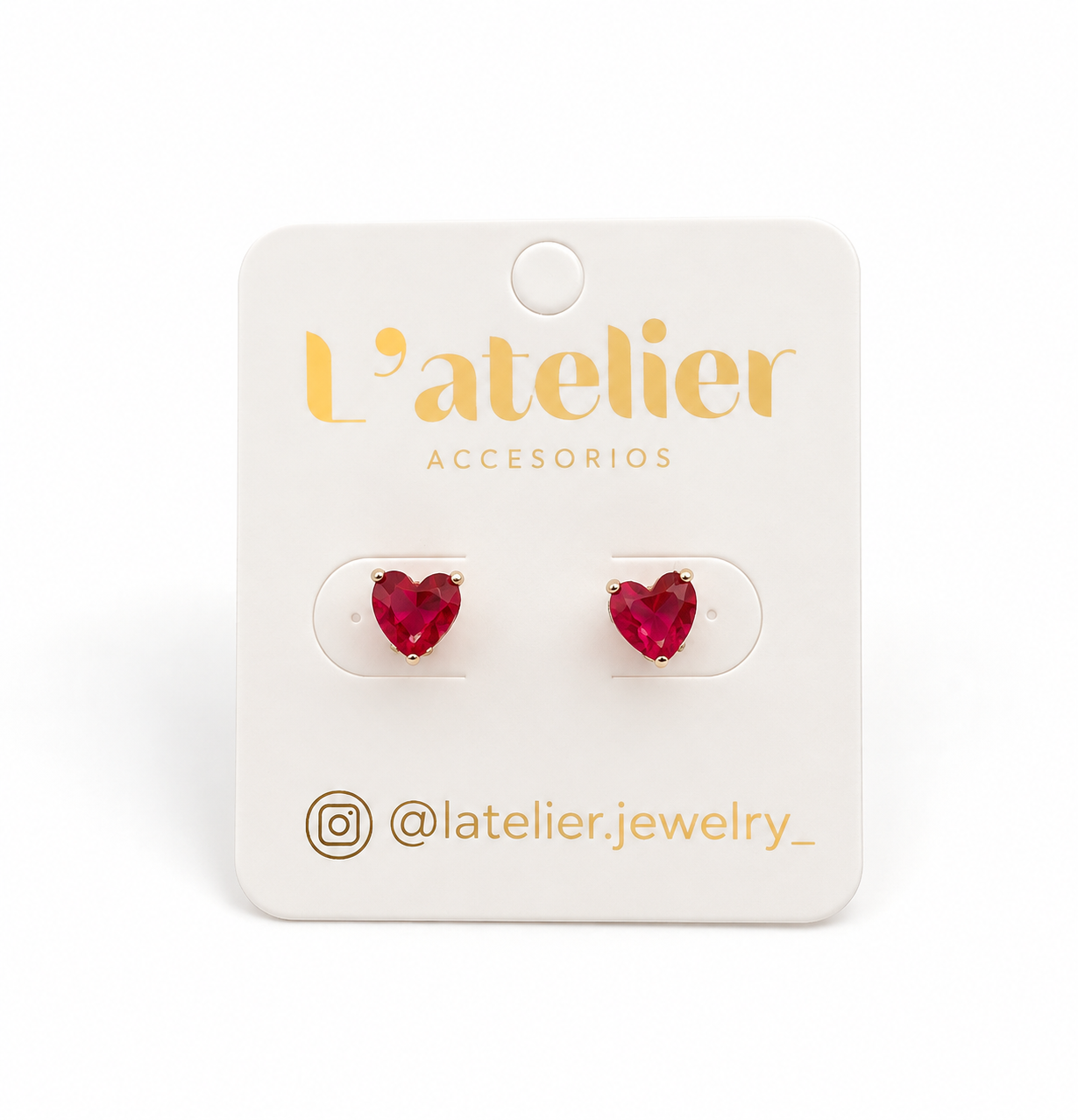 broquel  destello corazon rojo