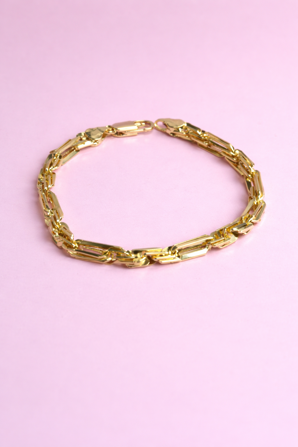 Pulsera chapa de oro 18k diseño clásico