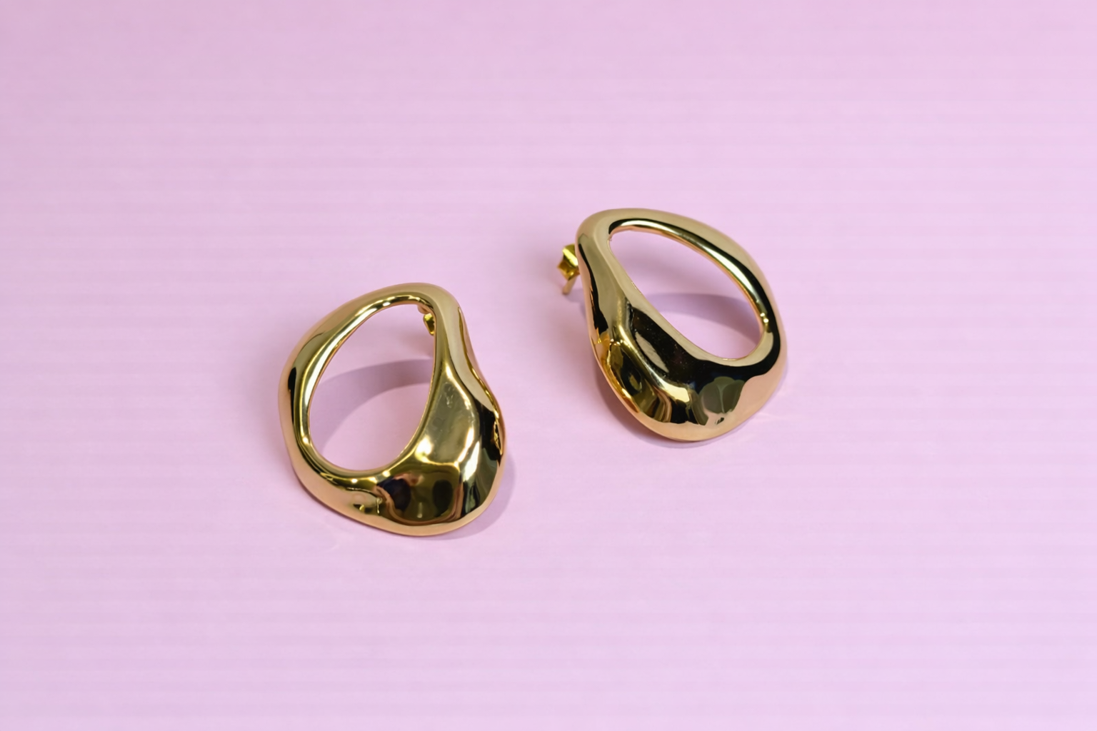 Aretes chunky hueco ch18k