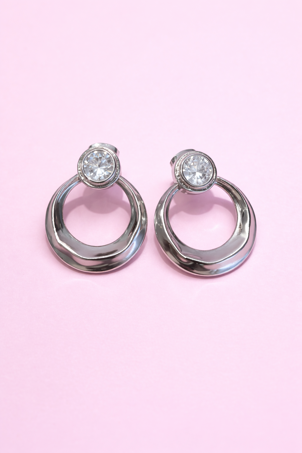 Aretes brillo círculo