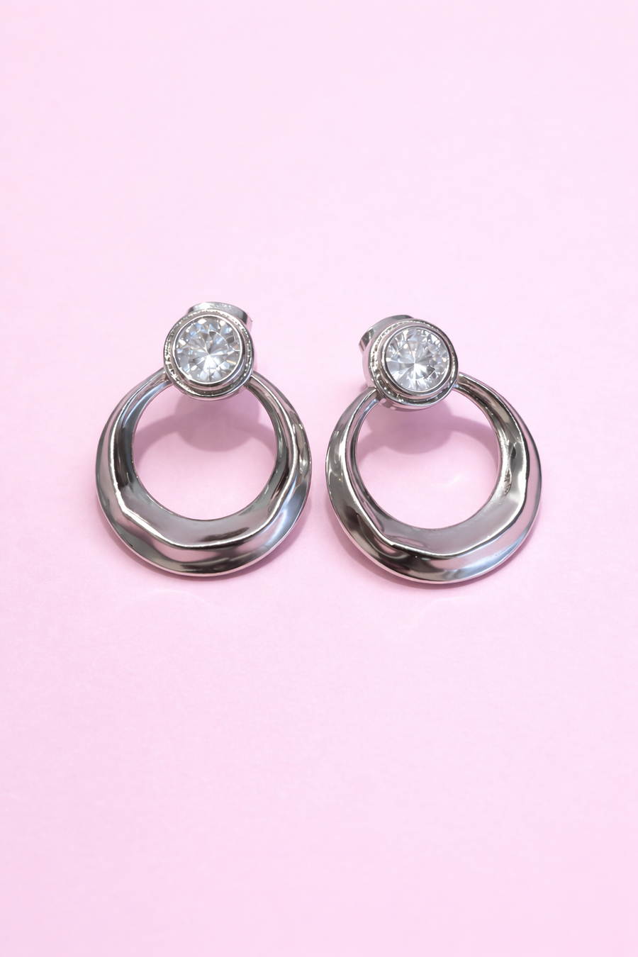 Aretes brillo círculo