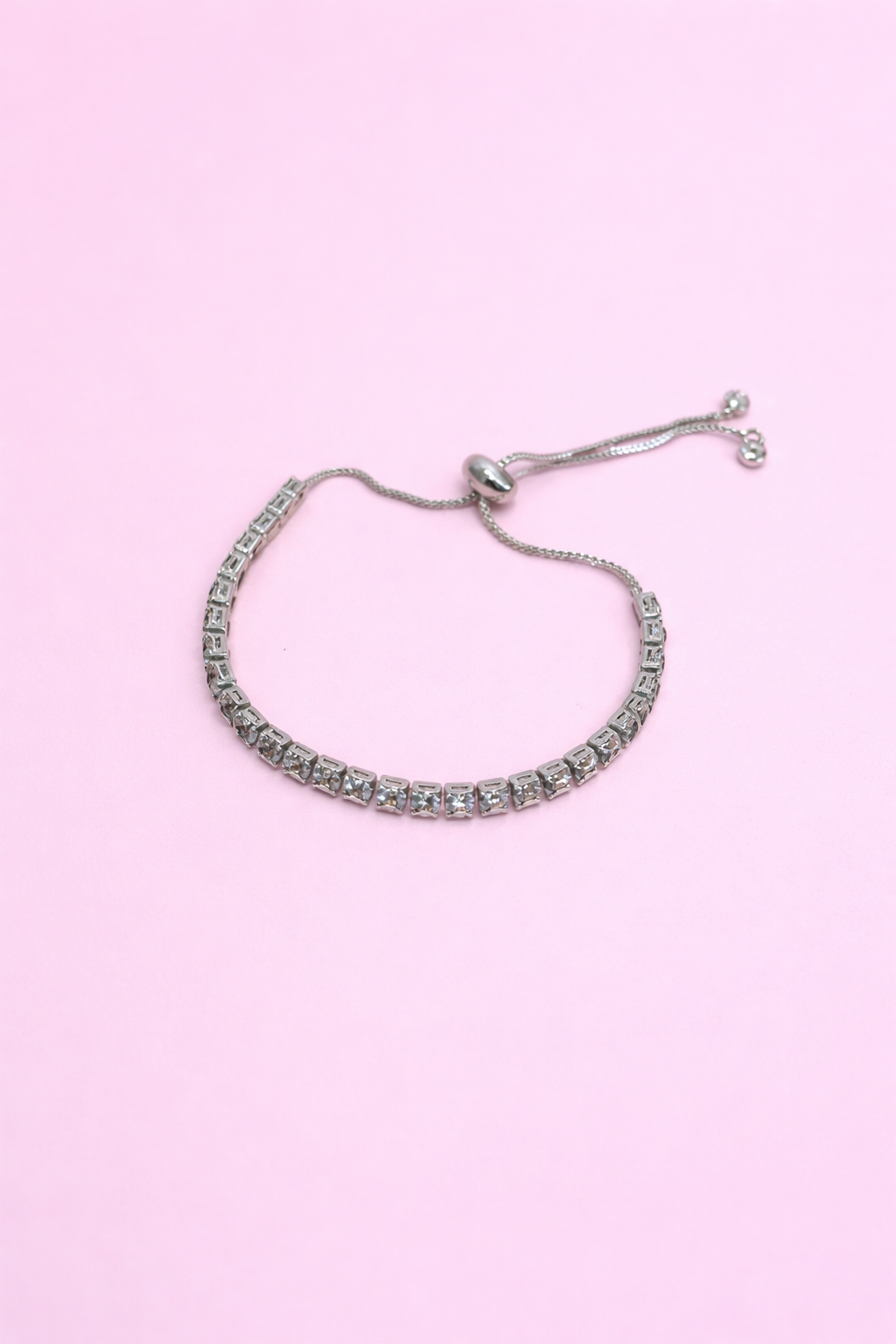Pulsera tipo tennis zirconia cuadrada