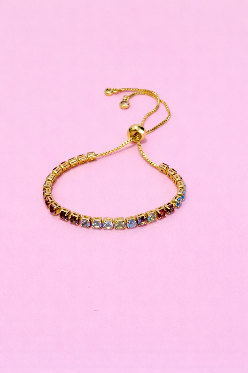 Pulsera tipo tennis zirconia cuadrada