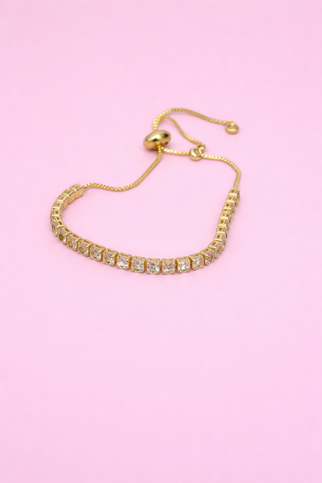 Pulsera tipo tennis zirconia cuadrada