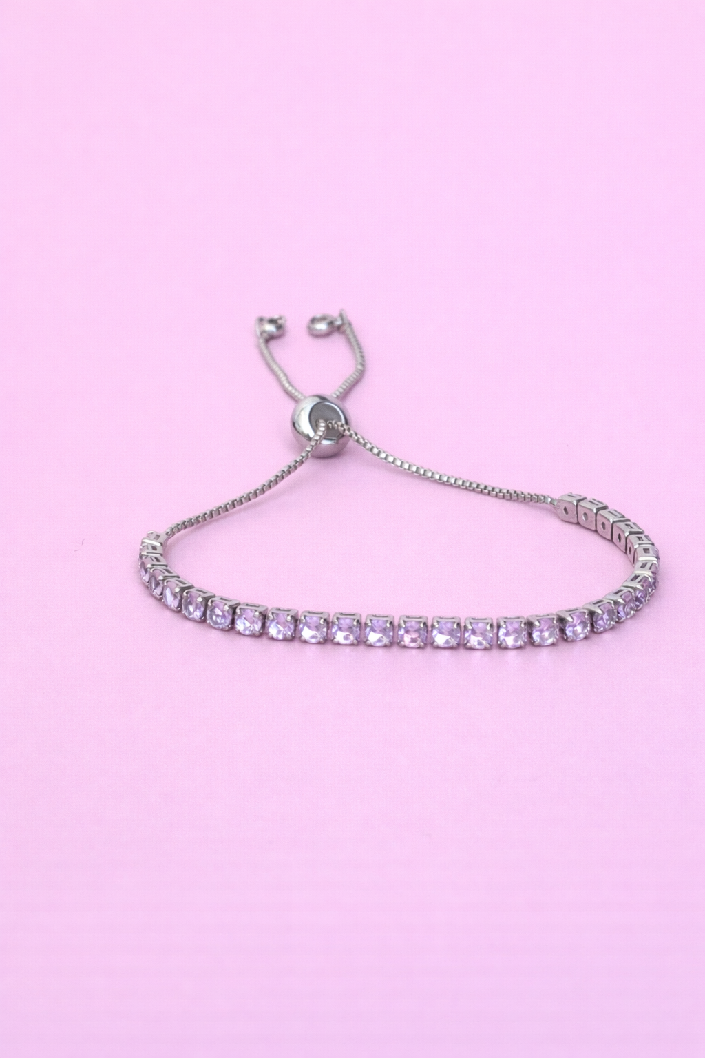 Pulsera tipo tennis zirconia cuadrada