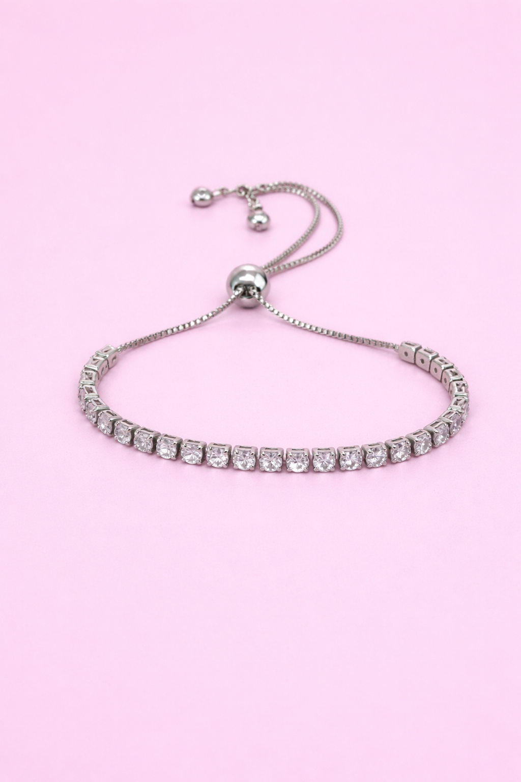 Pulsera tipo tennis zirconia cuadrada