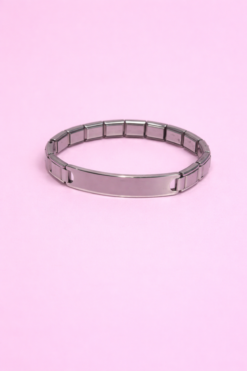 Pulsera italiana con placa para grabado