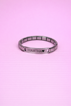 Pulsera italiana con placa para grabado