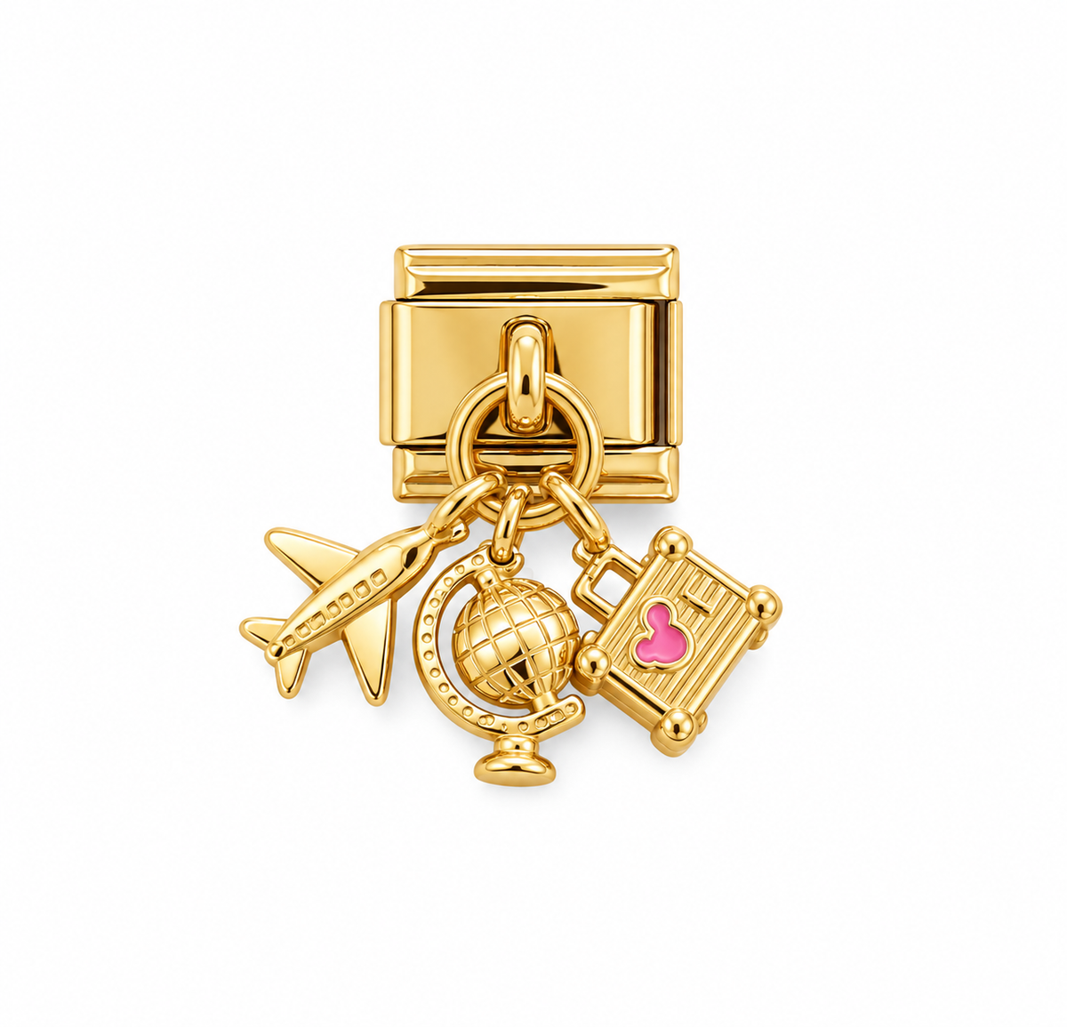 Charm italiano colgante dorado viajes