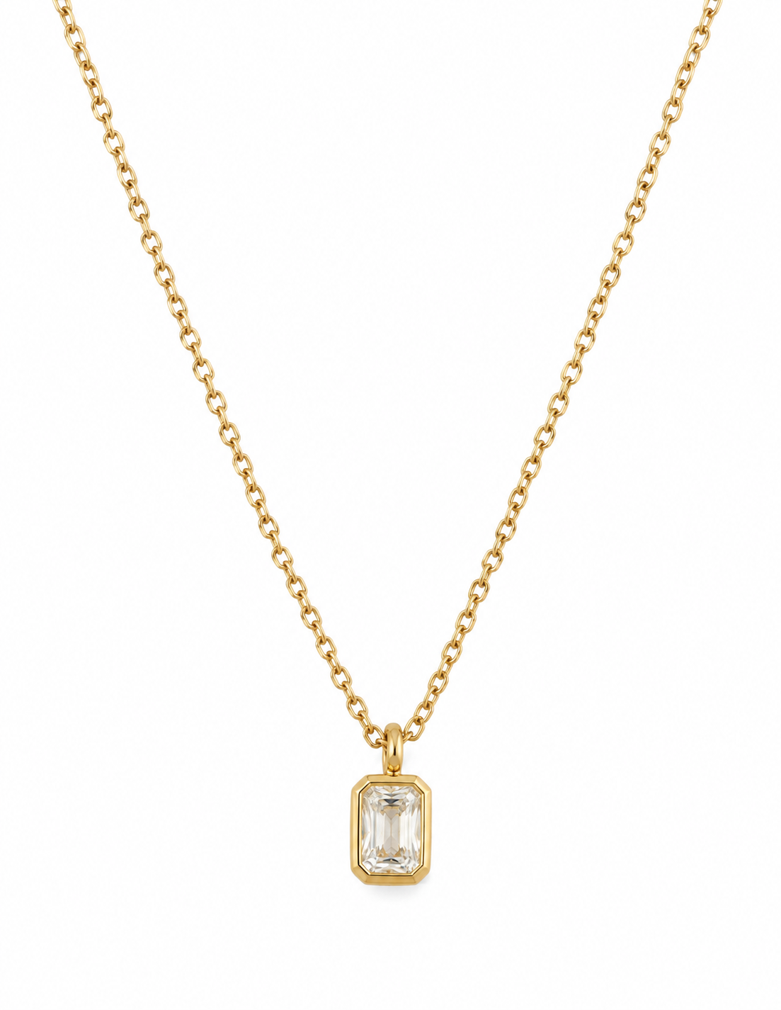 Collar zirconia cuadrada
