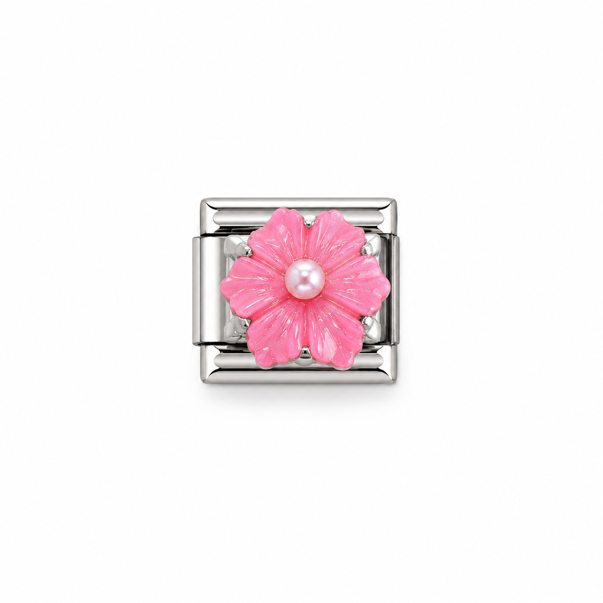 Charm italiano con flor rosa