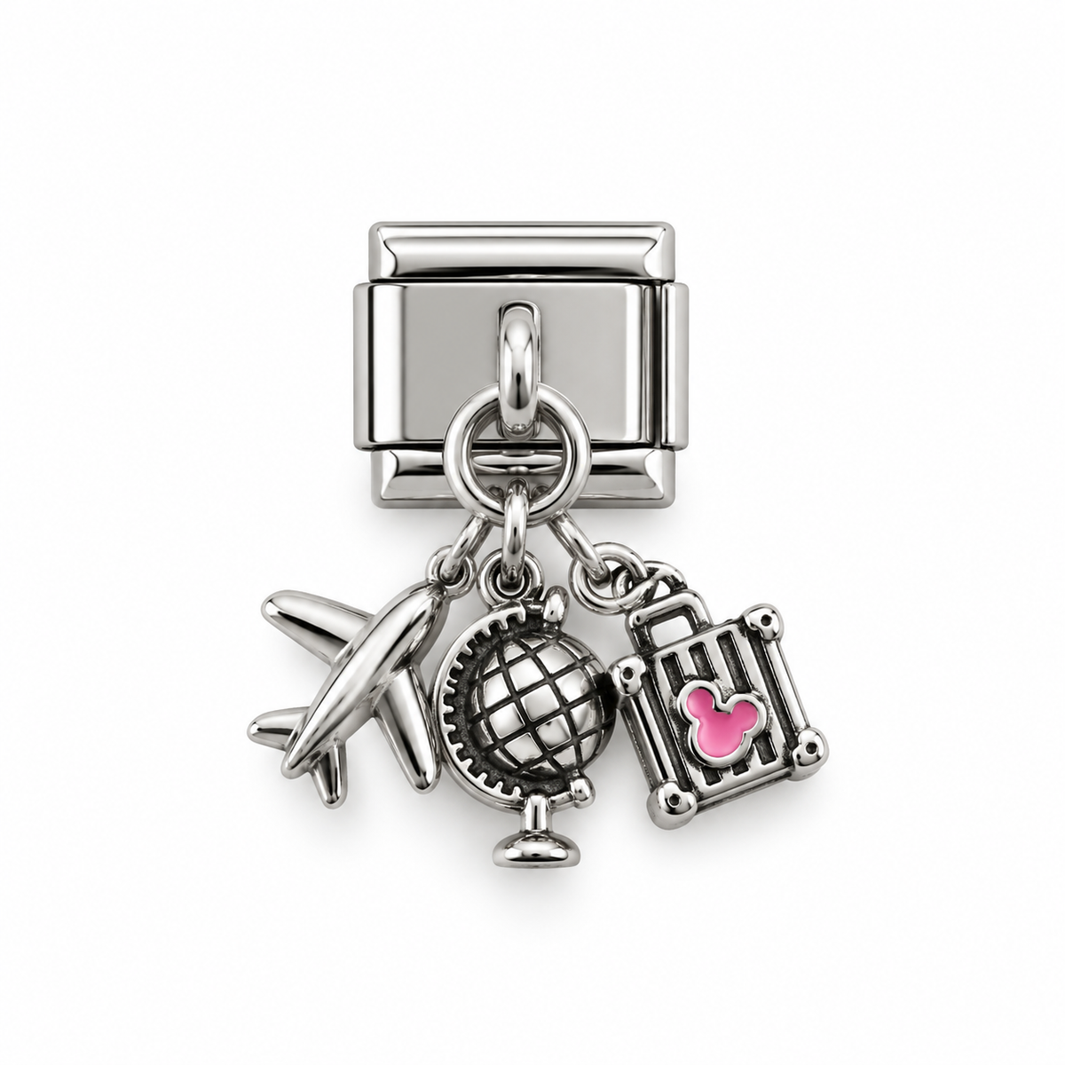 Charm italiano colgante plateado viajes