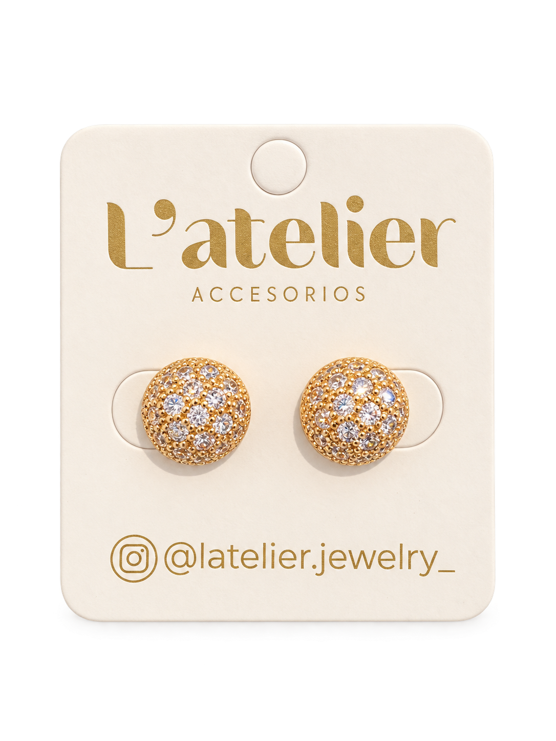 Arete media esfera con zirconias