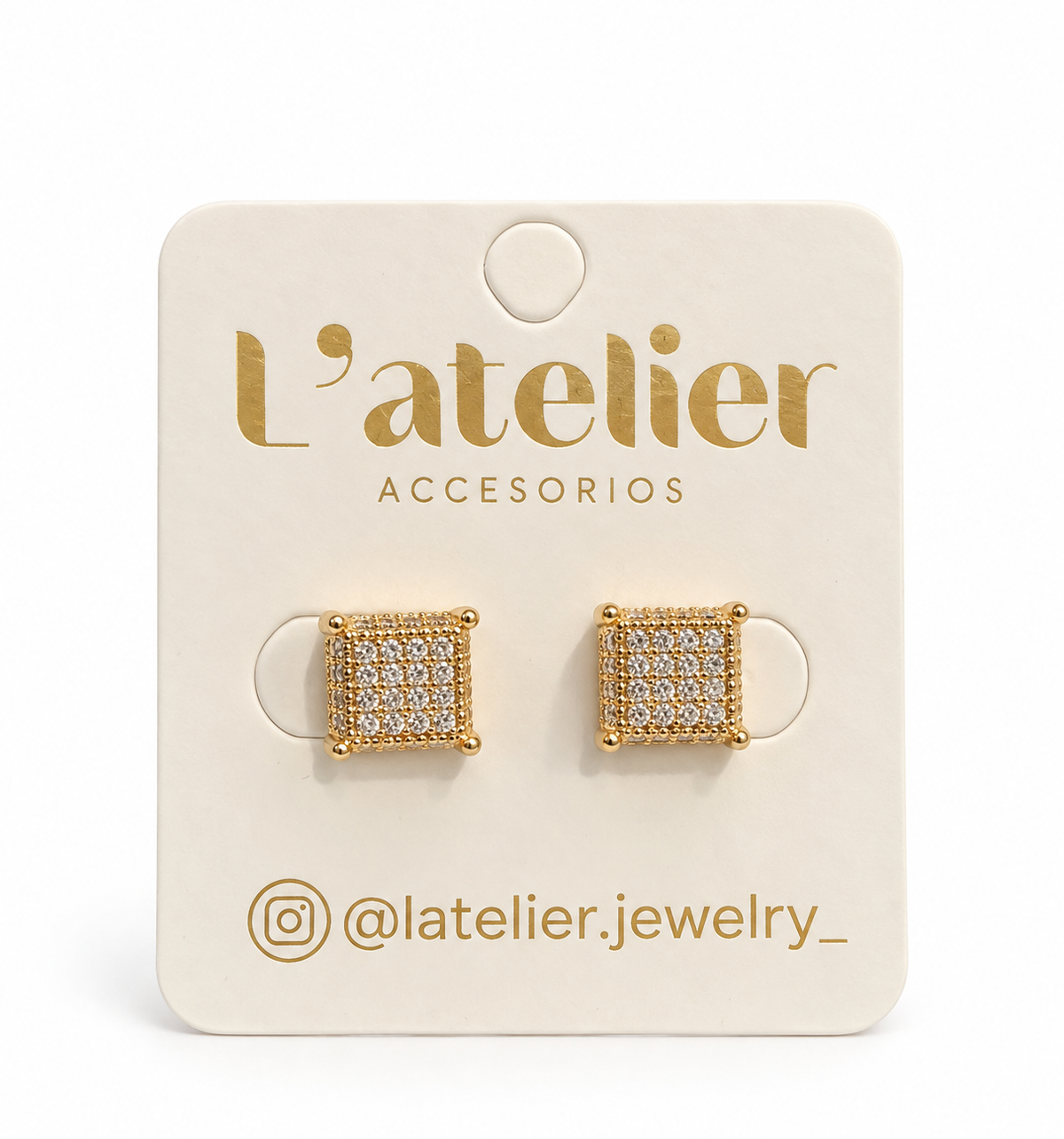Arete cuadrado con Zirconiaa