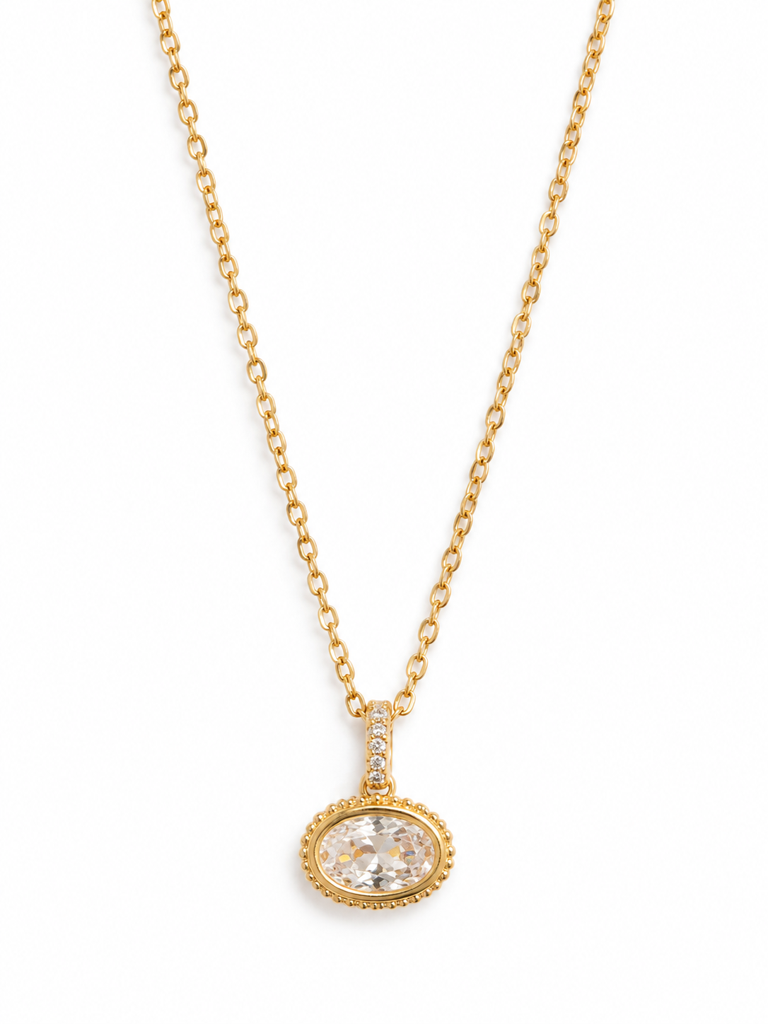 Collar brillo ovalado
