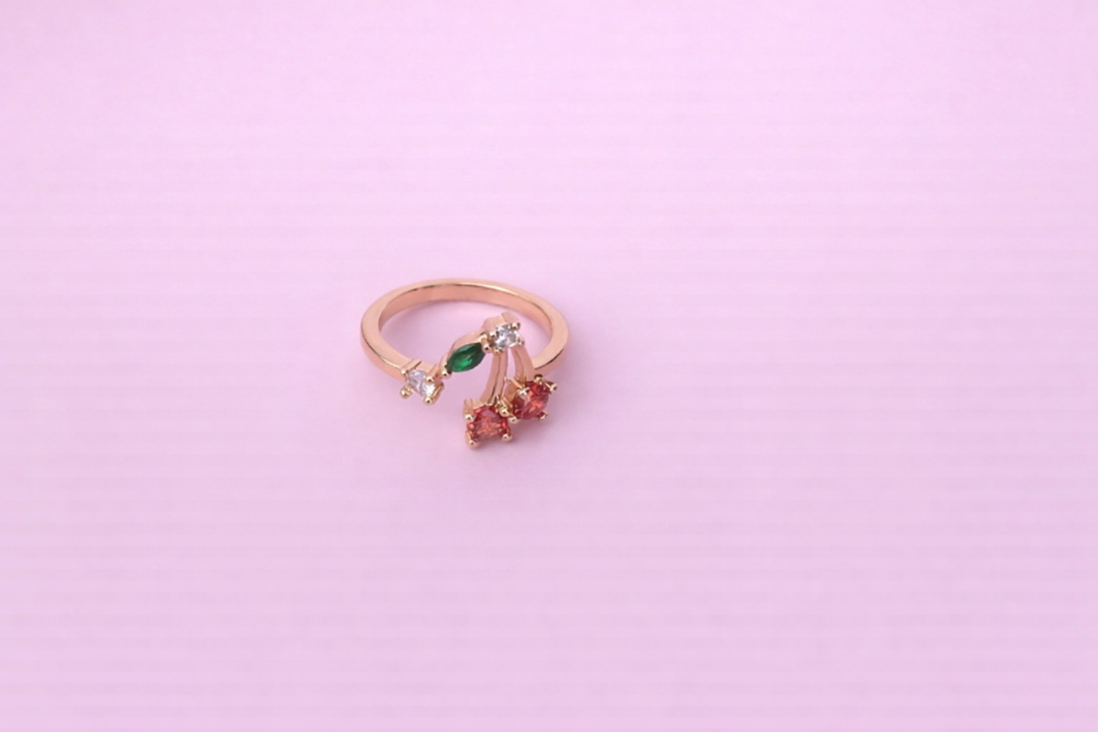 Anillo cherry chapa de oro