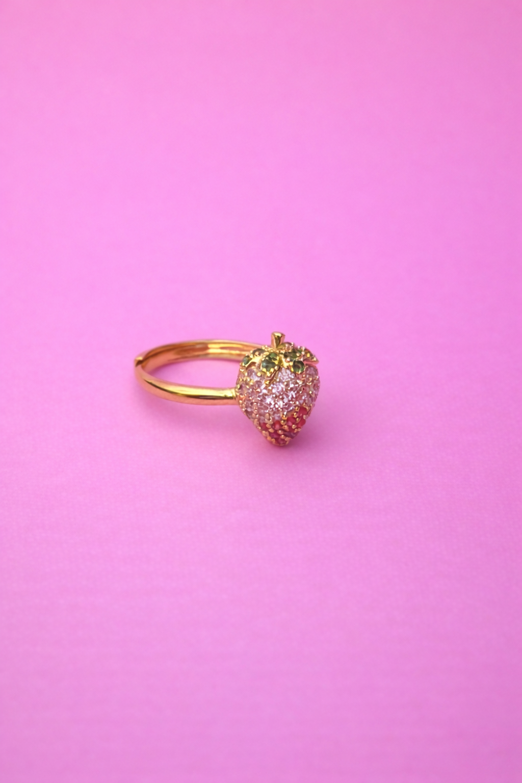 Anillo fresa zirconias multicolor
