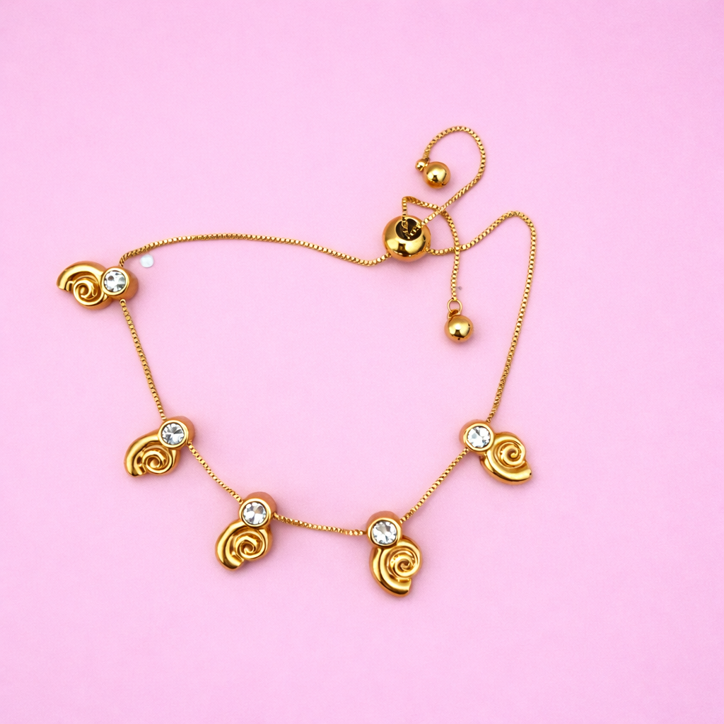 Pulsera caracol / zirconia